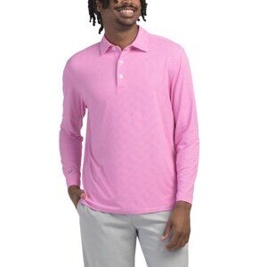 IBKUL Pink/white Upf 50 Mini Check Golf Polo